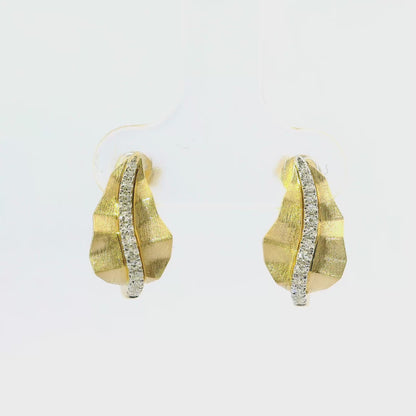 0.14CT Diamond 14k Yellow Gold Earring