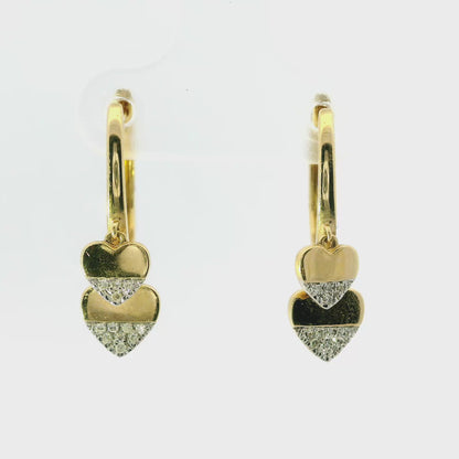 0.08Ct Diamond 14k Gold Earring
