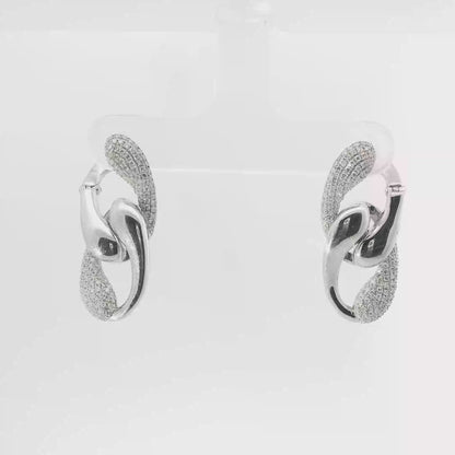 0.69CT Diamond Earring 14k White Gold