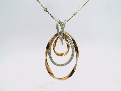 0.98CT Diamond Pendant 14k Gold