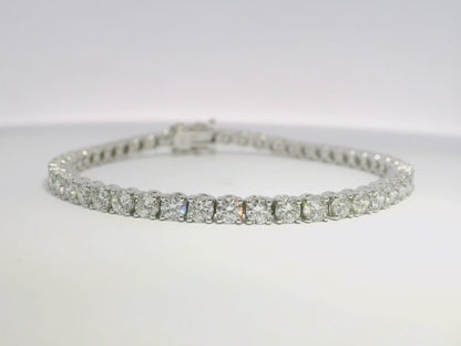 6.41CT Lab Diamond Bracelet 14k White Gold