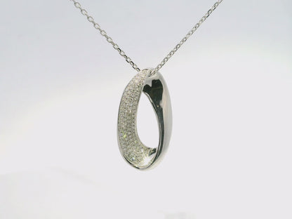 0.25CT Diamond Pendant 14k White Diamond