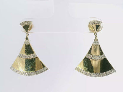 0.63CT Diamond 14k Yellow gold Earring