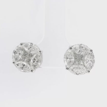 2.69CT Diamond 18k Gold Earring