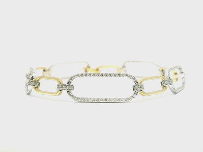 1.48CT Diamond 14k Yellow Gold Bracelet