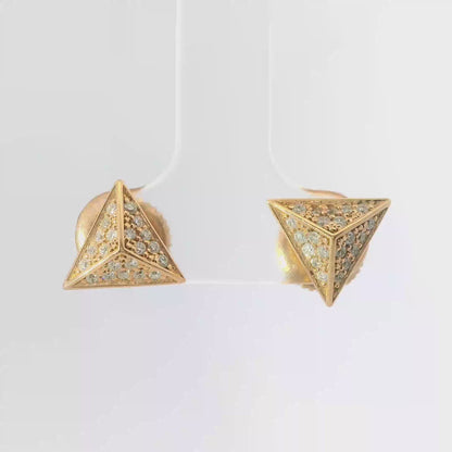 0.28CT Diamond  14k  Gold Earring