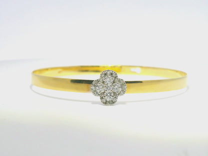 0.60CT Diamond Bangle 18k Yellow Gold