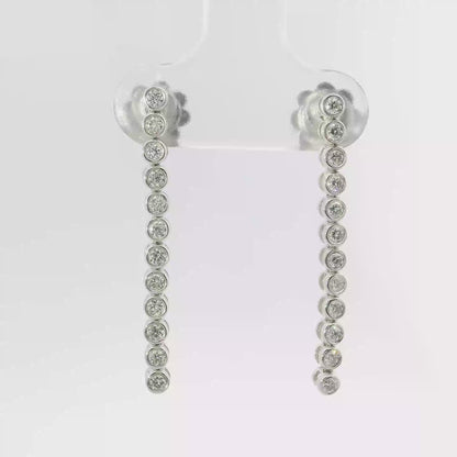 0.43CT Diamond 18k White Gold Earring