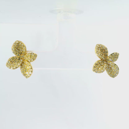 0.95CT Diamond 14k Yellow Gold Earring