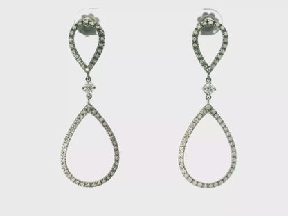 0.92Ct Diamond Earring 14k White Gold