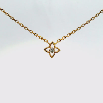 0.04CT Diamond Pendant 14k Rose Gold