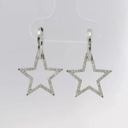 0.31CT Diamond 18k White Gold Earring