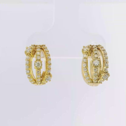0.40CT Diamond  14k  Gold Earring