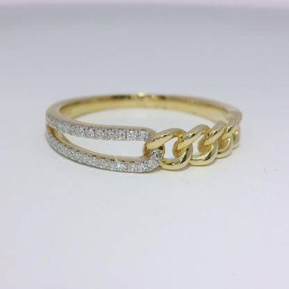 0.08CT Diamond Ring 14k Yellow Gold
