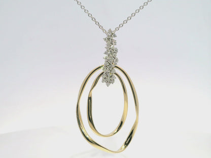 0.39CT Diamond Fashion Pendant 14k Yellow Gold