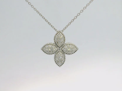 0.48CT Diamond Pendant 18k White Gold