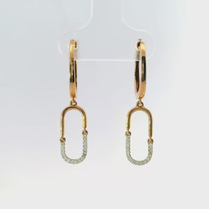 0.11CT Diamond 14k Rose Gold Earring