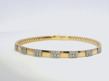 0.67CT Diamond Bangle 18k Rose Gold