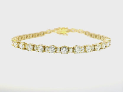 5.89CT Diamond Bracelet 14k Yellow Gold