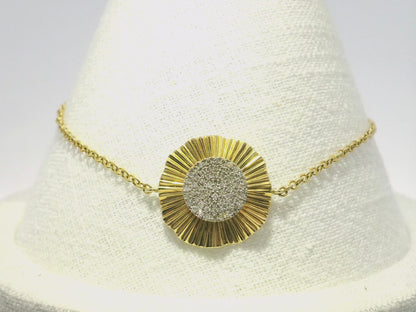 0.20CT Diamond Bracelet 14k Yellow Gold