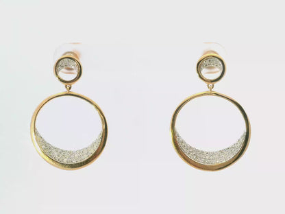 0.38CT Diamond Earrings 14k Rose Gold