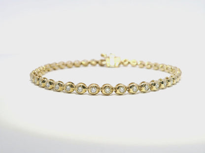 0.84CT Diamond Bracelet 14k Yellow Gold