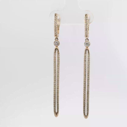 1.03CT Diamond Earring 14k Rose Gold