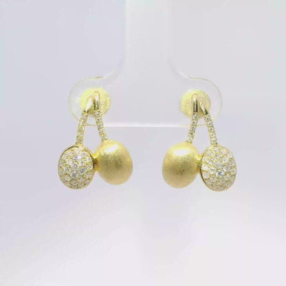 0.34CT Diamond  14k Yellow Gold Earring