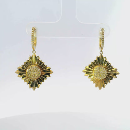 0.27CT Diamond 14k Yellow Gold Earring