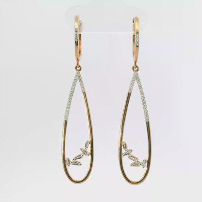 0.40CT Diamond Earring 14k Rose Gold