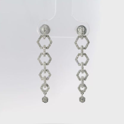 0.39CT Diamond 14k White Gold Earring