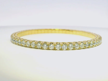 7.26CT Diamond Bangle 18k Yellow Gold