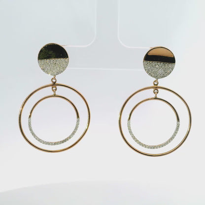 0.52CT Diamond 14k Rose Gold Earring