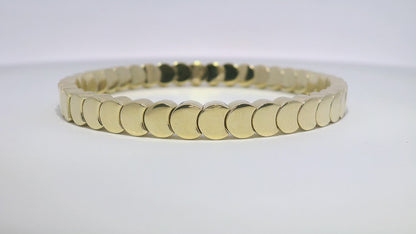 Plain Stretch Bangle 14k Yellow Gold