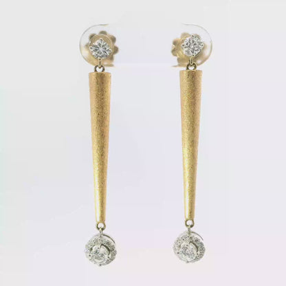0.68CT Diamond Earring 14k Rose Gold
