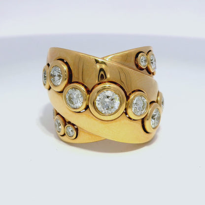 1.55CT Diamond Ring 18K Rose Gold