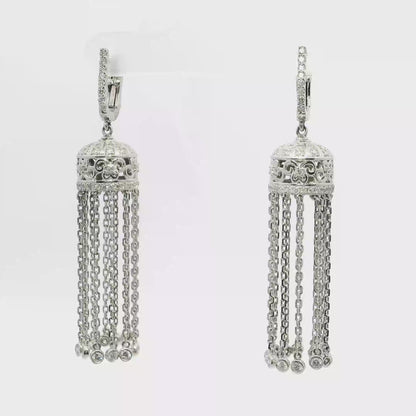 1.61CT Diamond 14k White Gold Earring
