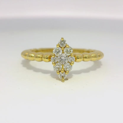 0.29CT Diamond Ring 18K Yellow Gold