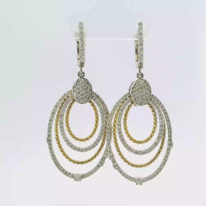 1.40CT Diamond Earring 14k Yellow Gold