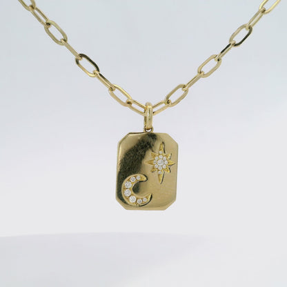 0.09CT Diamond Pendant 14k Yellow Gold