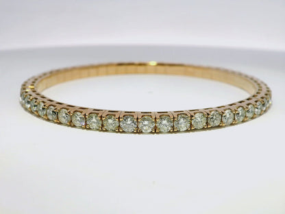 7.26CT Diamond Stretch Bangle 18k Rose Gold