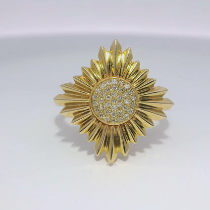 0.09CT Diamond Ring 14k Yellow Gold