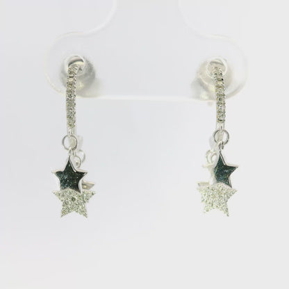 0.12CT Diamond 14k White Gold Earring