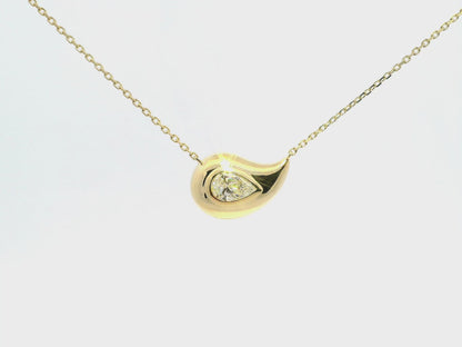 0.73CT Lab Diamond Pendant 14k Yellow Gold