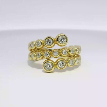 1.02CT Diamond Bezel Ring 14k Yellow Gold
