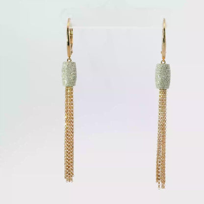 0.87CT Diamond 14k Gold Earring