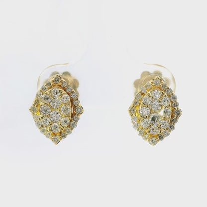 0.76CT Diamond 14k Gold Earring