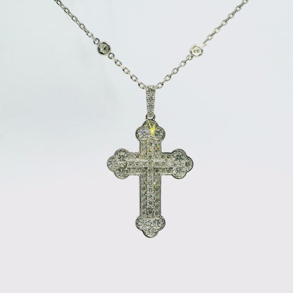 1.63Ct Diamond Pendant 14k White Gold