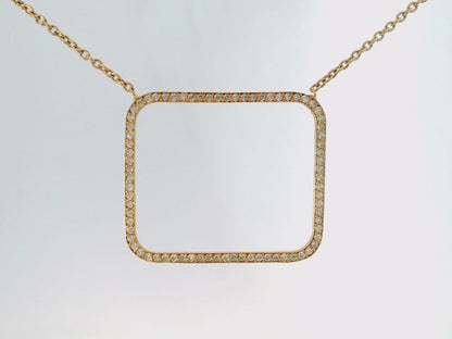 0.62CT Diamond Pendant 14k Rose Gold