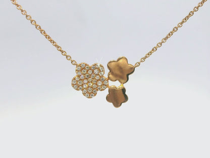 0.18CT Diamond Pendant 14k Rose Gold